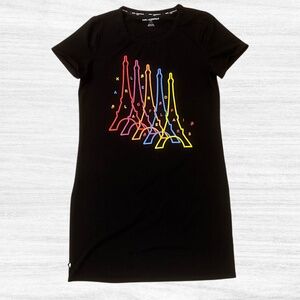 Karl Lagerfeld Paris Multicolored Eiffel Tower T-Shirt Dress Women's Size M